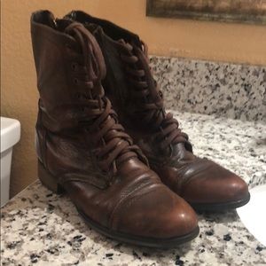 steve madden troopa combat lace up boots size 7.5